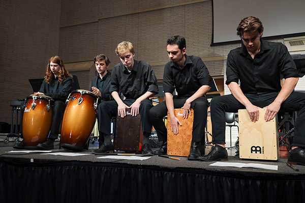 students percussion concert