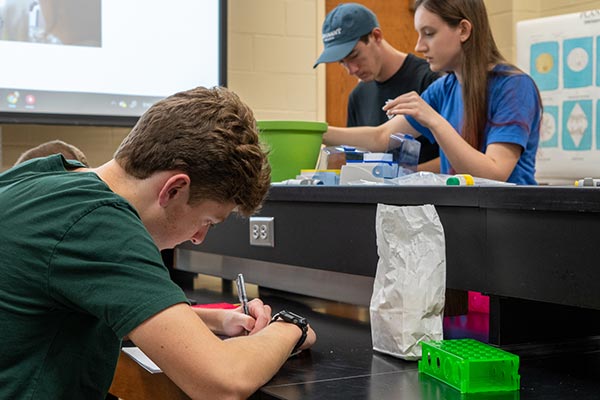 students in lab